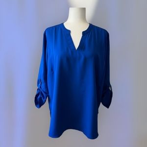 NWOT Land's End Royal Blue Blouse Sz 18W